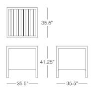 Picture of MARTINIQUE SQUARE BAR TABLE