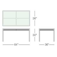 Picture of TOLEDO DINING TABLE | 64 INCHES