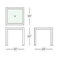 Picture of ARIA COUNTER HEIGHT TABLE WITH TEMPERED GLASS TOP