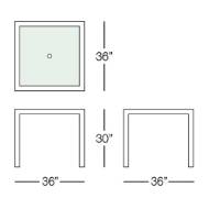 Picture of MARBELLA 36" SQUARE DINING TABLE