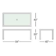 Picture of MARBELLA 84" X 40" RECTANGULAR DINING TABLE