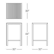 Picture of SICILIA SQUARE BAR TABLE