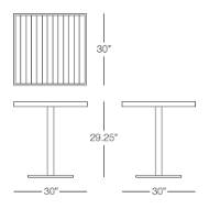 Picture of SICILIA SQUARE PEDESTAL DINING TABLE WITH ALUMAWOOD