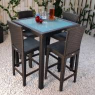 Picture of ARIA BAR TABLE WITH TEMPERED GLASS TOP