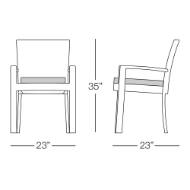 Picture of SENNA DINING CHAIR WITH ARMS
