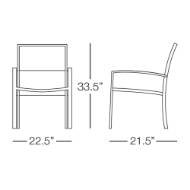 Picture of SAINT LUCIA DINING CHAIR WITH ARMS