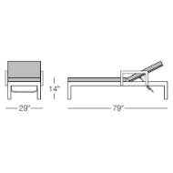 Picture of MONACO CHAISE LOUNGE WITH ARMS