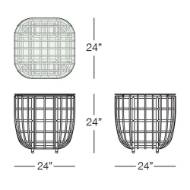 Picture of NEST SIDE TABLE WITH TEMPERED GLASS TOP