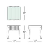 Picture of ADIRONDACK SIDE TABLE WITH TEMPERED GLASS TOP