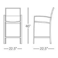 Picture of SAINT LUCIA BARSTOOL WITH ARMS