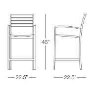 Picture of MARTINIQUE BARSTOOL WITH ARMS