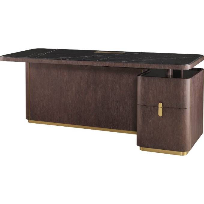 Picture of FIXED HEIGHT DESK WITH MARBLE TOP - CUSTOM FINISH