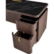 Picture of FIXED HEIGHT DESK WITH MARBLE TOP - CUSTOM FINISH