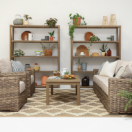 Picture of X BOOKCASE IN COASTAL TEAK
