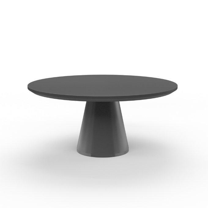 Picture of PEDESTAL DINING TABLE - DARK GREY