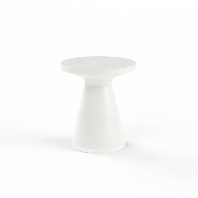 Picture of GRC ROUND END TABLE - BONE