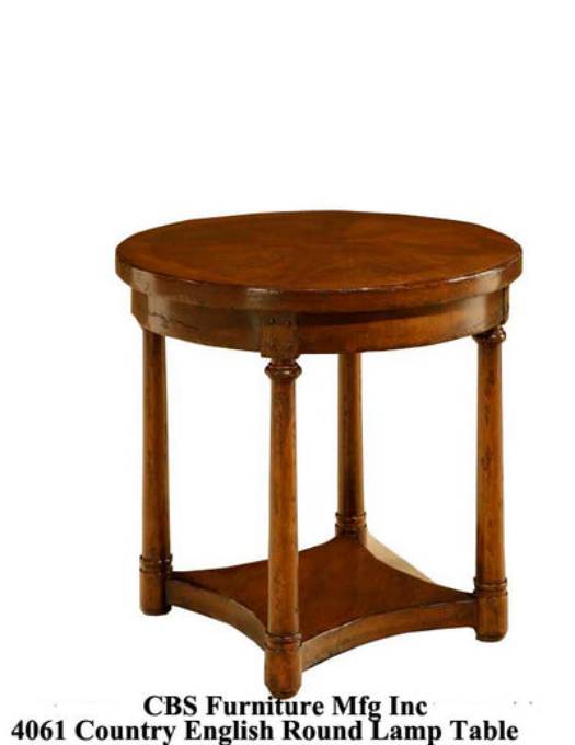 Picture of 4061 COUNTRY ENGLISH ROUND LAMP END TABLE