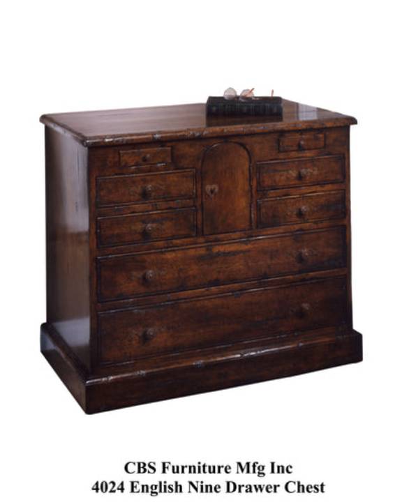 Picture of 4024 ENGLISH NINE DRAWER CHEST
