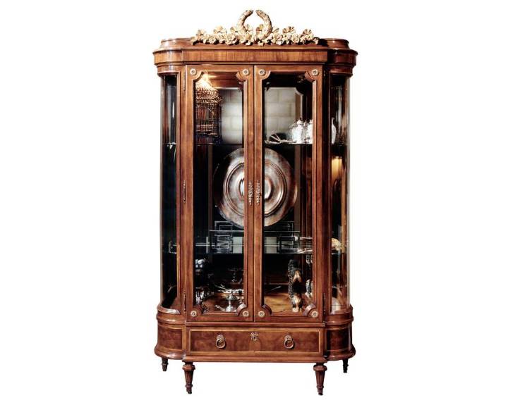 Picture of LOUIS XVI CURIO WITH BENT GLASS ENDS