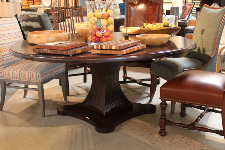 Picture of ARBOR & ORE  -72'' CARVED ROUND DINING TABLE