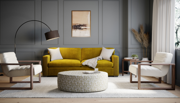 Picture of MINGLE ROUND LARGE OTTOMAN