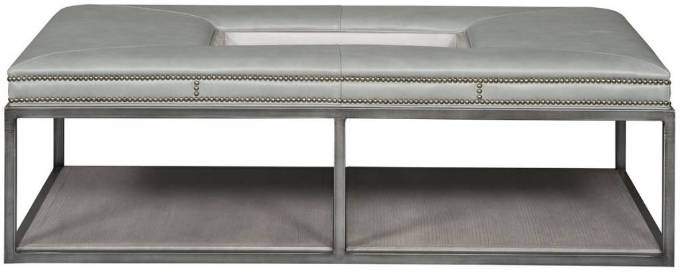 Picture of WAYLAND LARGE RECTANGULAR METAL OTTOMAN