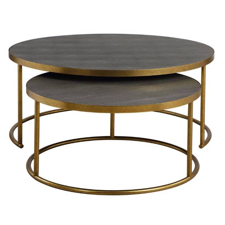 Picture of ARAGON NESTING COFFEE TABLES, S/2, GRAY
