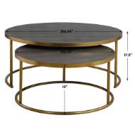Picture of ARAGON NESTING COFFEE TABLES, S/2, GRAY