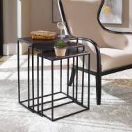 Picture of COREENE NESTING TABLES, BLACK, S/3