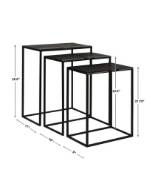 Picture of COREENE NESTING TABLES, BLACK, S/3