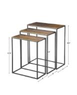Picture of COREENE NESTING TABLES, GOLD, S/3