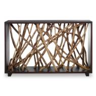 Picture of TEAK MAZE CONSOLE TABLE