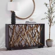 Picture of TEAK MAZE CONSOLE TABLE