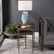 Picture of INDIA NESTING TABLES, GOLD, S/3