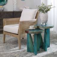 Picture of NADETTE NESTING TABLES, BLUE, S/2