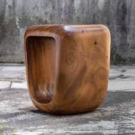 Picture of LOOPHOLE ACCENT STOOL, NATURAL WASH