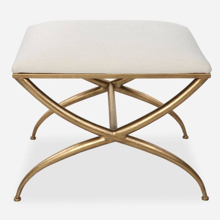 Picture of CROSSING SMALL BENCH, WHITE