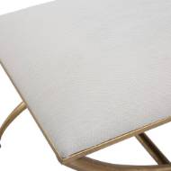 Picture of CROSSING SMALL BENCH, WHITE