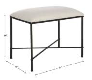 Picture of AVENHAM SMALL BENCH, BLACK