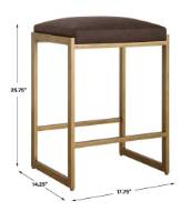 Picture of ATTICUS COUNTER STOOL, GOLD