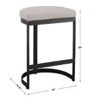Picture of IVANNA COUNTER STOOL, BLACK - BEIGE
