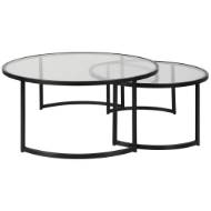 Picture of RHEA NESTING COFFEE TABLES, BLACK, S/2