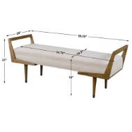 Picture of WAYLON BENCH, IVORY