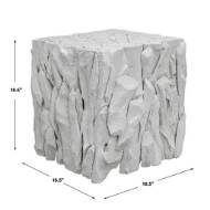 Picture of TEAK ROOT BUNCHING CUBE, WHITE