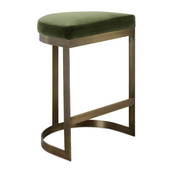 Picture of IVANNA COUNTER STOOL, BRASS - MOSS