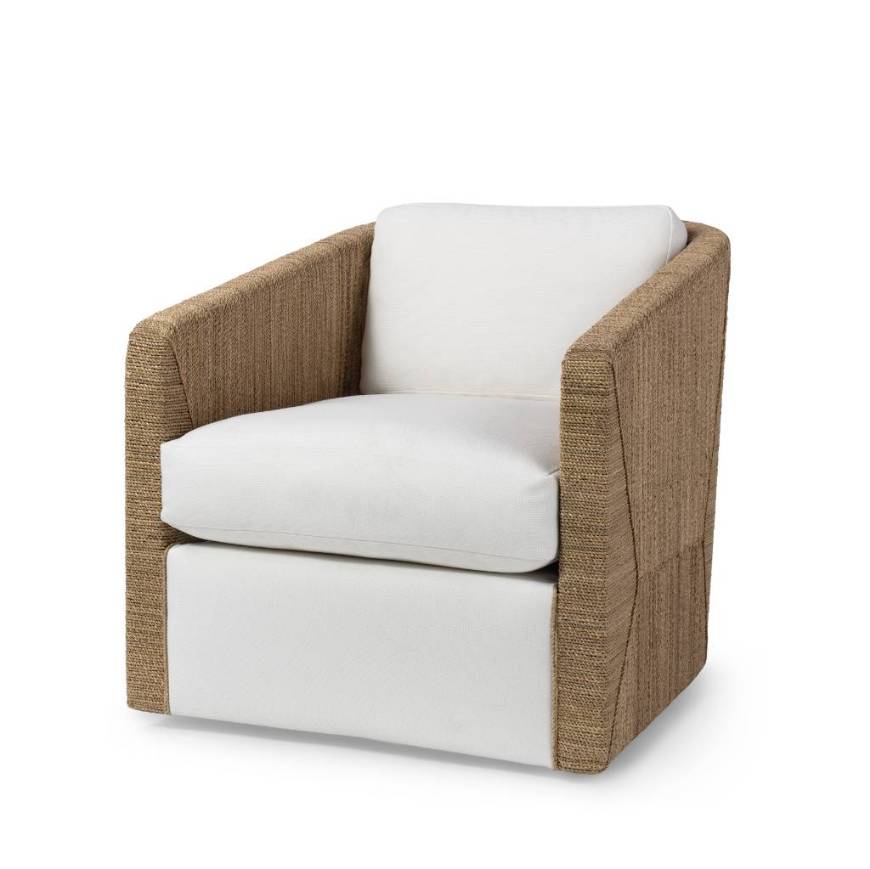 Picture of CARMINE SWIVEL LOUNGE CHAIR, NATURAL