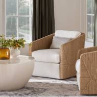 Picture of CARMINE SWIVEL LOUNGE CHAIR, NATURAL
