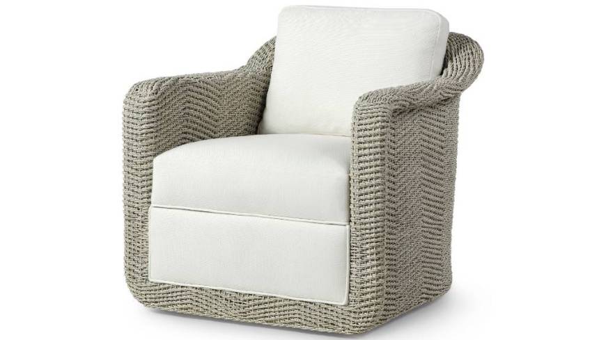 Picture of SHELBY SWIVEL LOUNGE CHAIR WHITEWASH