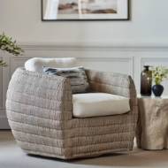 Picture of VENTURA SWIVEL LOUNGE CHAIR, WHITEWASH