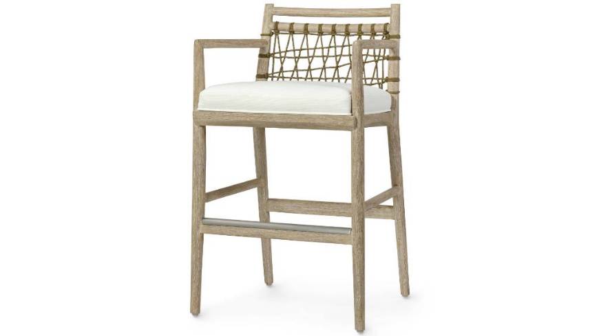 Picture of PRATT 30" BARSTOOL CERUSED WHITE